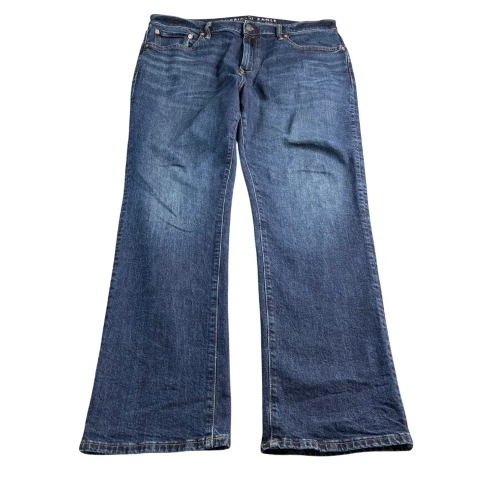 American Eagle Original Bootcut Jeans Men's‎ Med Wash Easy Flex Denim 36x31.5